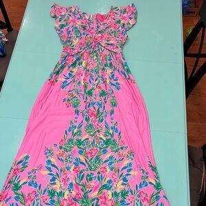 Lilly Pulitzer Pink Floral Maxi Dress